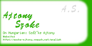 ajtony szoke business card